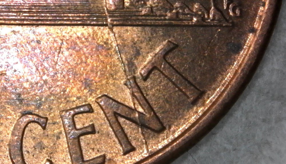1996-P-Lincoln-Memorial-Cent-With-Bisecting-Rim-To-Rim-Die-Crack-Found-CRH!